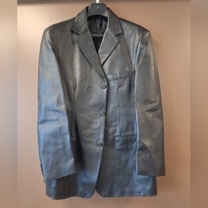 Men's 100% Genuine Leather Blazer by Stafford. Y2K
